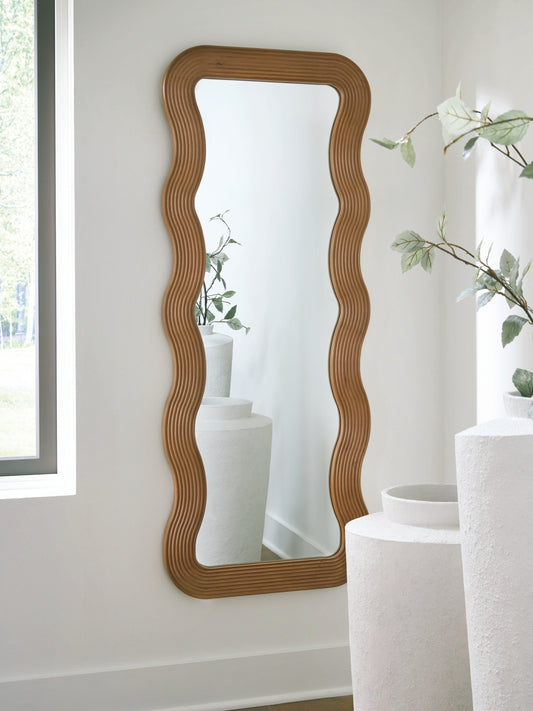 The Furniture Outlets - Ashley Furniture - Ellisonville Mirror - Floor Mirror / Brown - A8010413