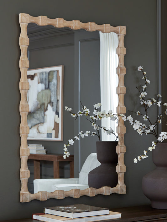 The Furniture Outlets - Ashley Furniture - Acelmore Mirror - Accent Mirror / Light Brown - A8010420