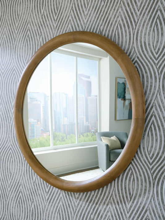 The Furniture Outlets - Ashley Furniture - Yadiel Mirror - Accent Mirror / Brown - A8010426