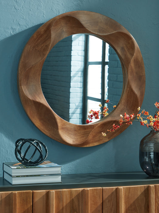 The Furniture Outlets - Ashley Furniture - Aajon Mirror - Accent Mirror / Brown - A8010427