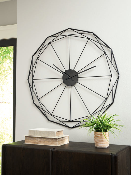 The Furniture Outlets - Ashley Furniture - Arkthorne Wall Decor - Wall Clock / Black - A8010429