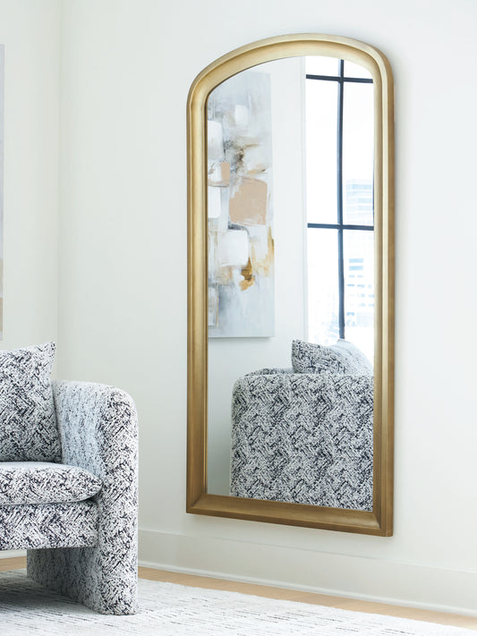 The Furniture Outlets - Ashley Furniture - Fintan Mirror - Floor Mirror / Gold Finish - A8010436