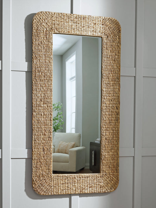 The Furniture Outlets - Ashley Furniture - Norigan Mirror - Floor Mirror / Natural - A8010438