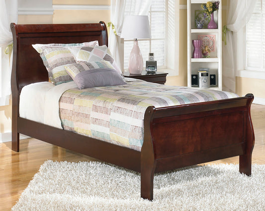 The Furniture Outlets - Ashley Furniture - Alisdair Bedroom - King Sleigh Bed / Reddish Brown - B376B8