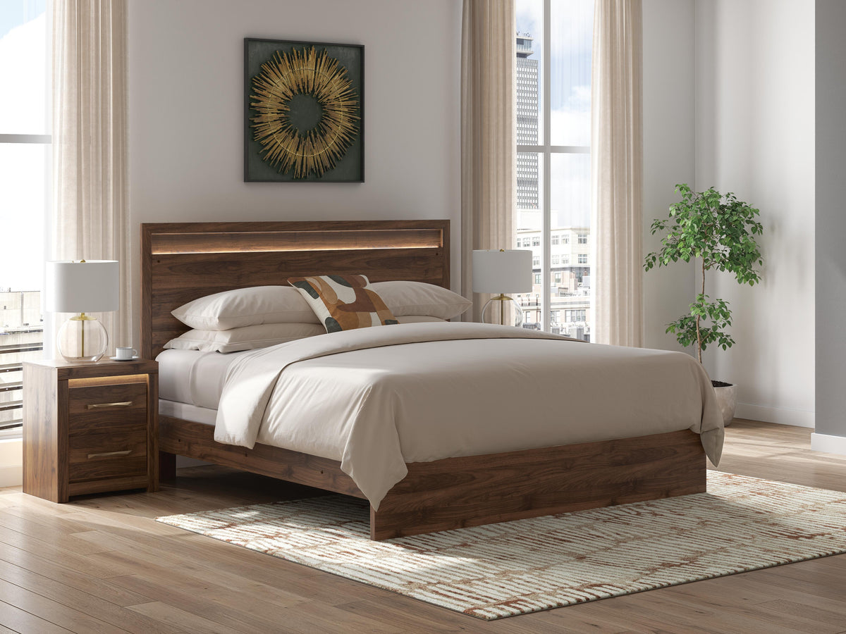 The Furniture Outlets - Ashley Furniture - Janfyn Bedroom - King Panel Bed / Brown - PCB1010B8