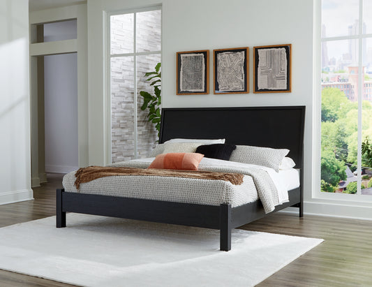 The Furniture Outlets - Ashley Furniture - Danziar Bedroom - Full Slat Panel Bed / Black - B1013B19