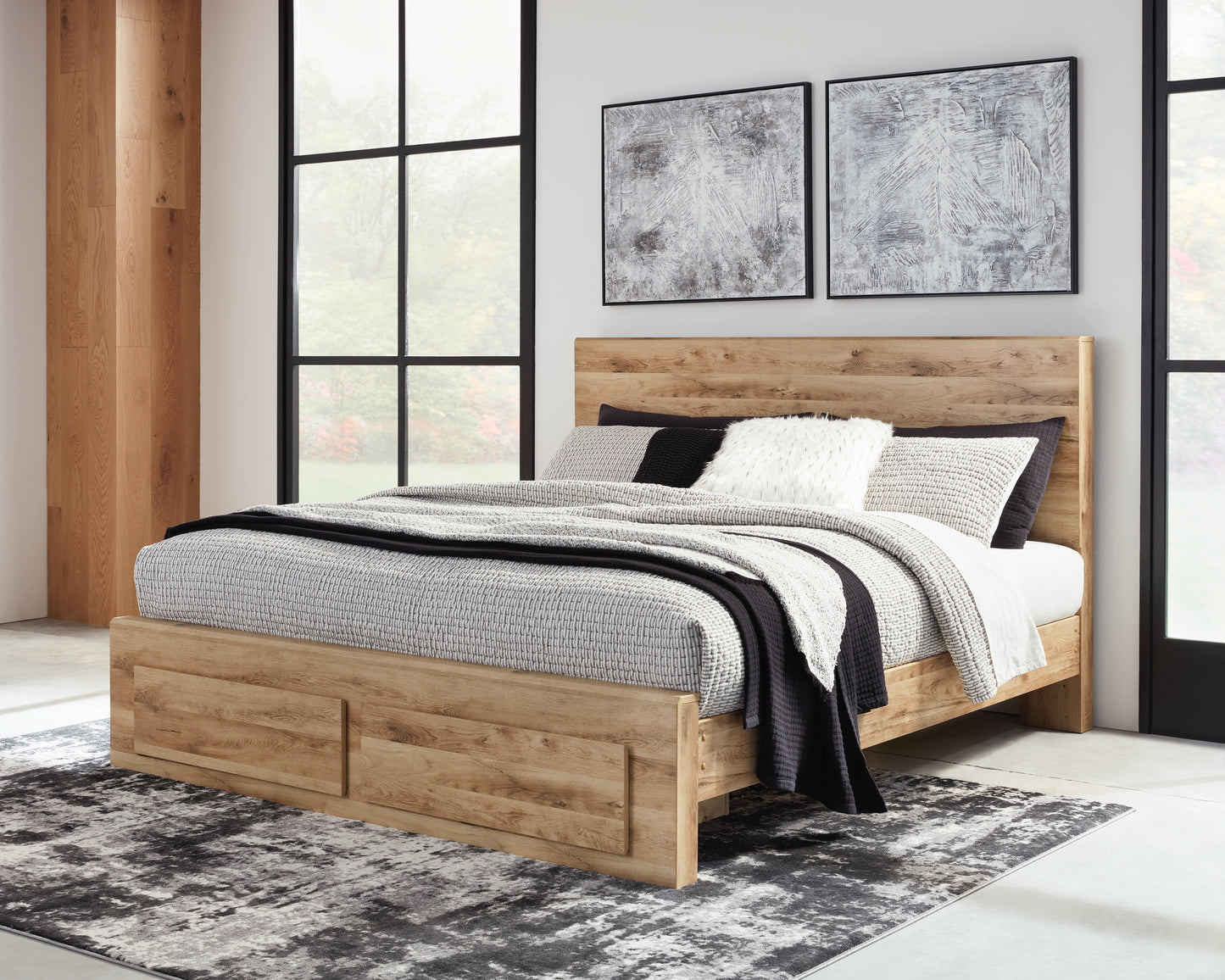 The Furniture Outlets - Ashley Furniture - Hyanna Bedroom - Queen Panel Storage Bed / Tan Brown - B1050B4