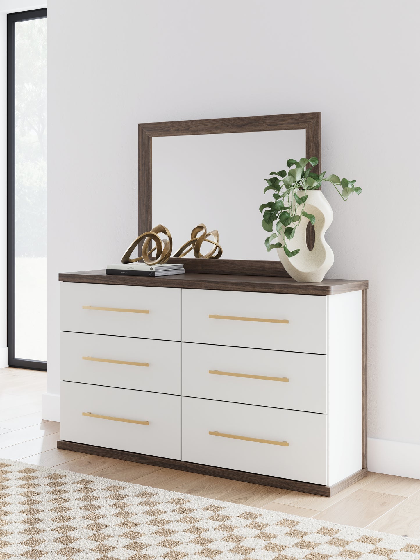 The Furniture Outlets - Ashley Furniture - Kendanport Bedroom - Dresser and Mirror / Brown - PCB1108B1
