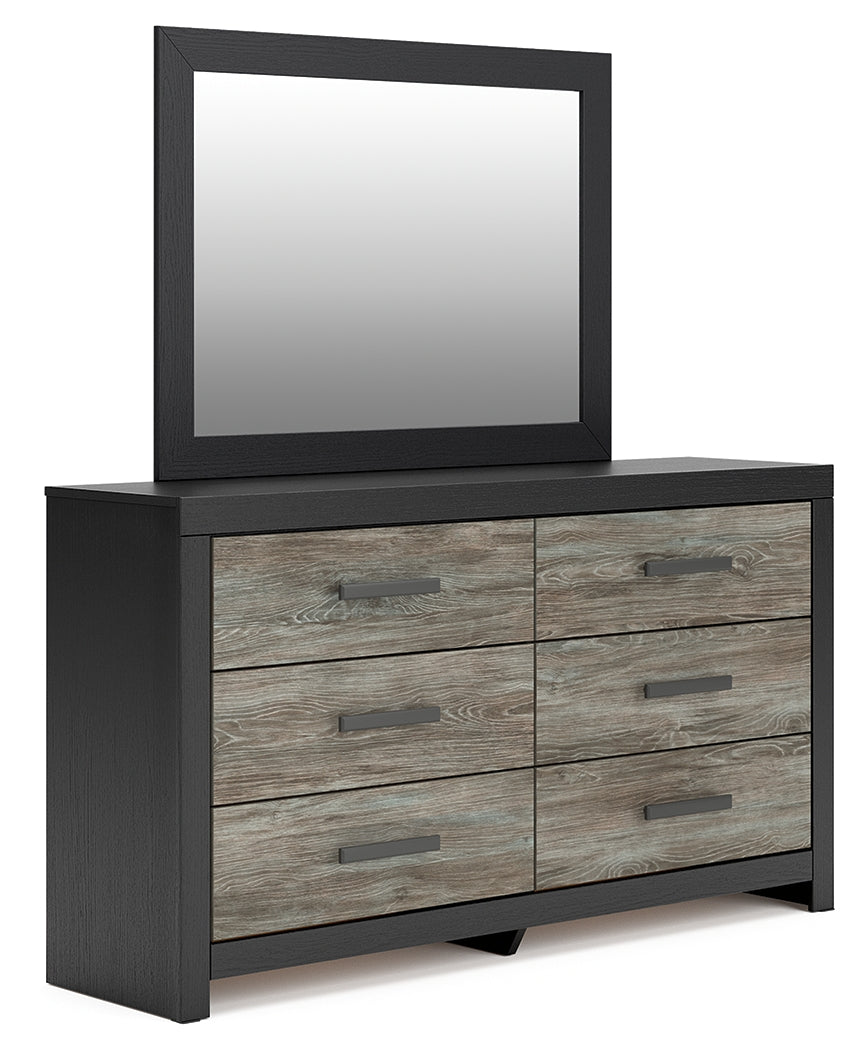The Furniture Outlets - Ashley Furniture - Broachmyn Bedroom - Dresser and Mirror / Black/Gray - PCB1118B1
