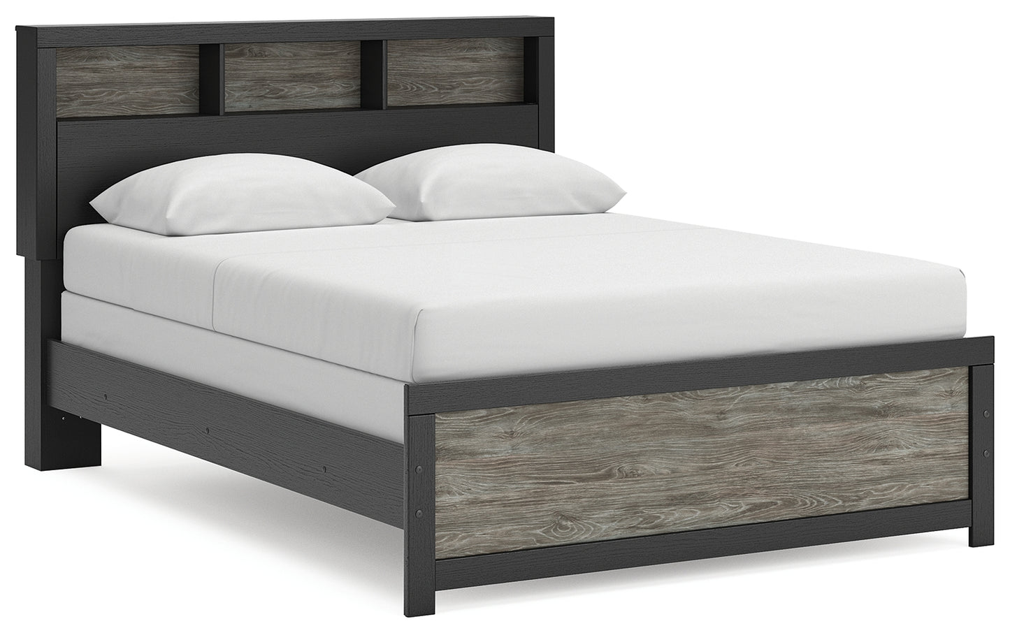 The Furniture Outlets - Ashley Furniture - Broachmyn Bedroom - Queen Bookcase Bed / Black/Gray - PCB1118B2
