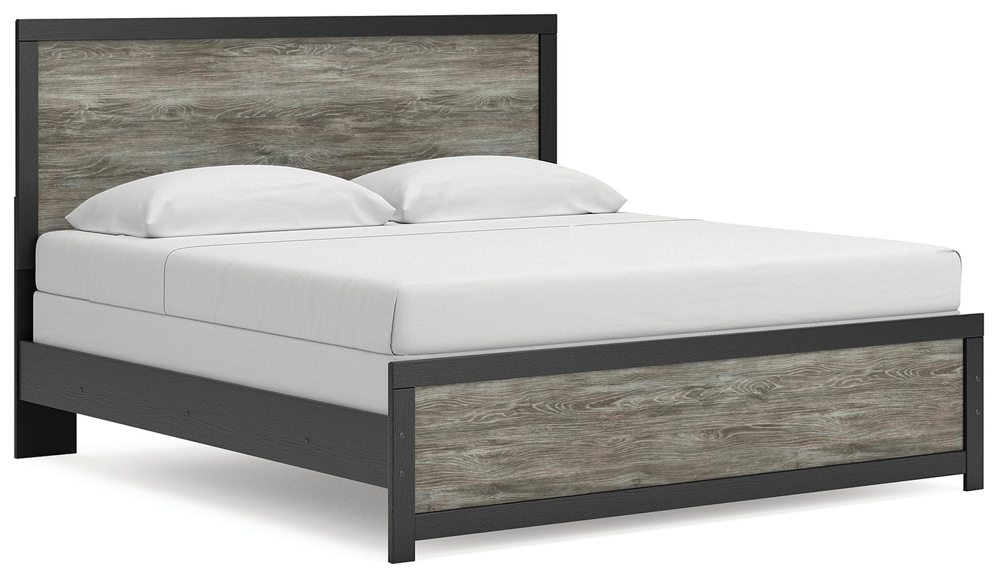 The Furniture Outlets - Ashley Furniture - Broachmyn Bedroom - King Panel Bed / Black/Gray - PCB1118B7