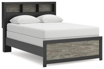 The Furniture Outlets - Ashley Furniture - Broachmyn Bedroom - Full Bookcase Bed / Black/Gray - PCB1118B13