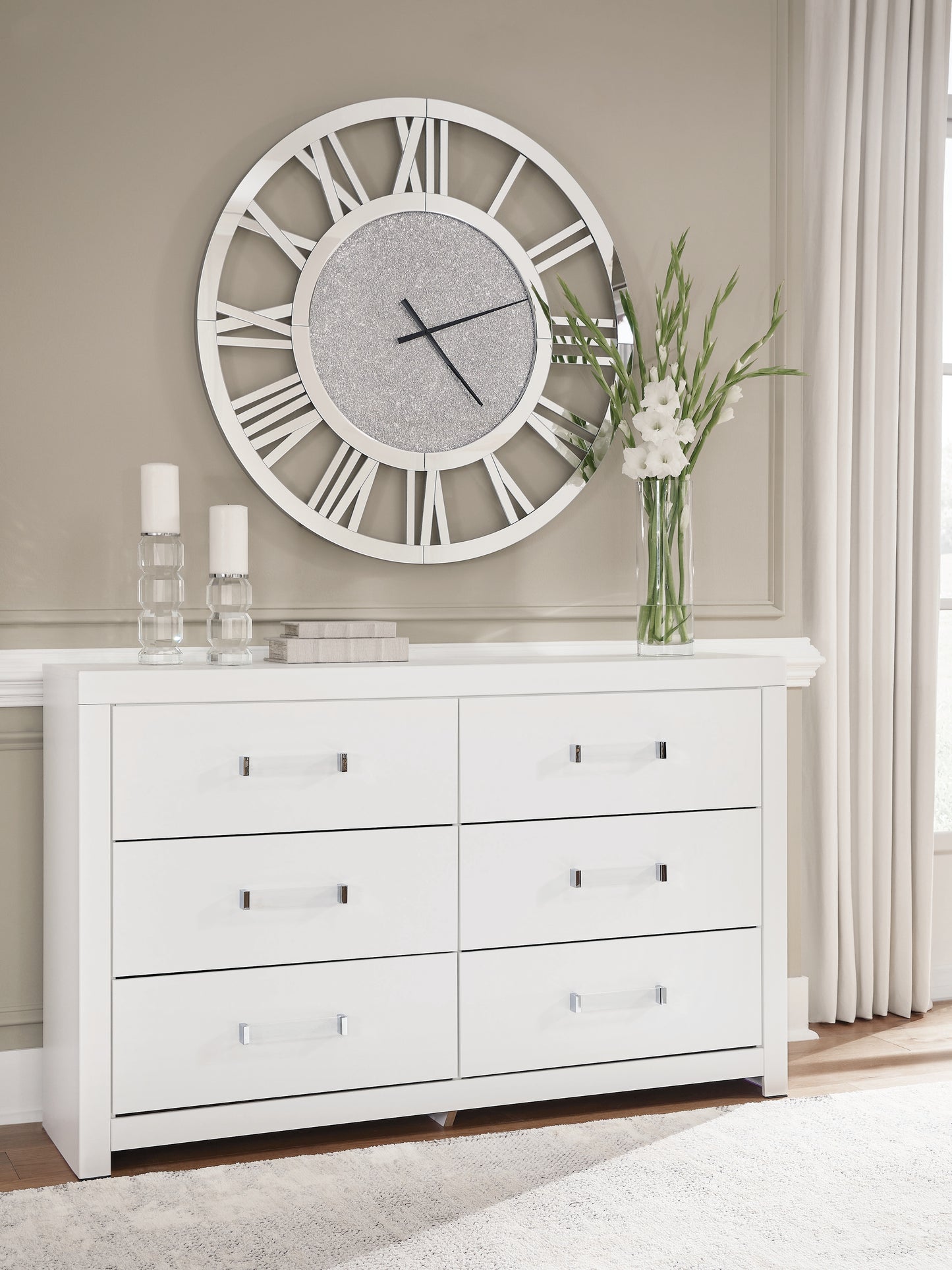 The Furniture Outlets - Ashley Furniture - Maeling Bedroom - Six Drawer Dresser / White - PCB1119-31