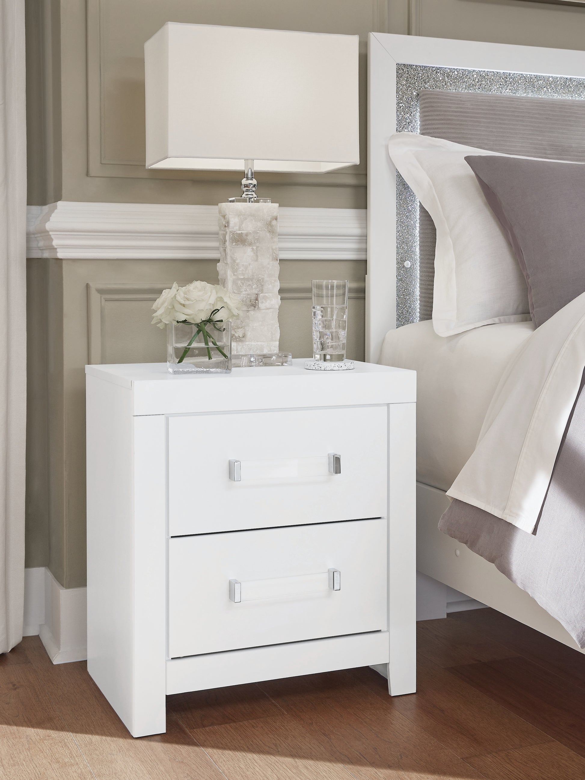 The Furniture Outlets - Ashley Furniture - Maeling Bedroom - Two Drawer Night Stand - PCB1119-92