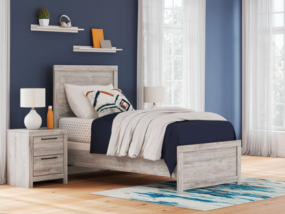 The Furniture Outlets - Ashley Furniture - Broachmyn Bedroom - Twin Panel Bed / Gray - PCB1120B8