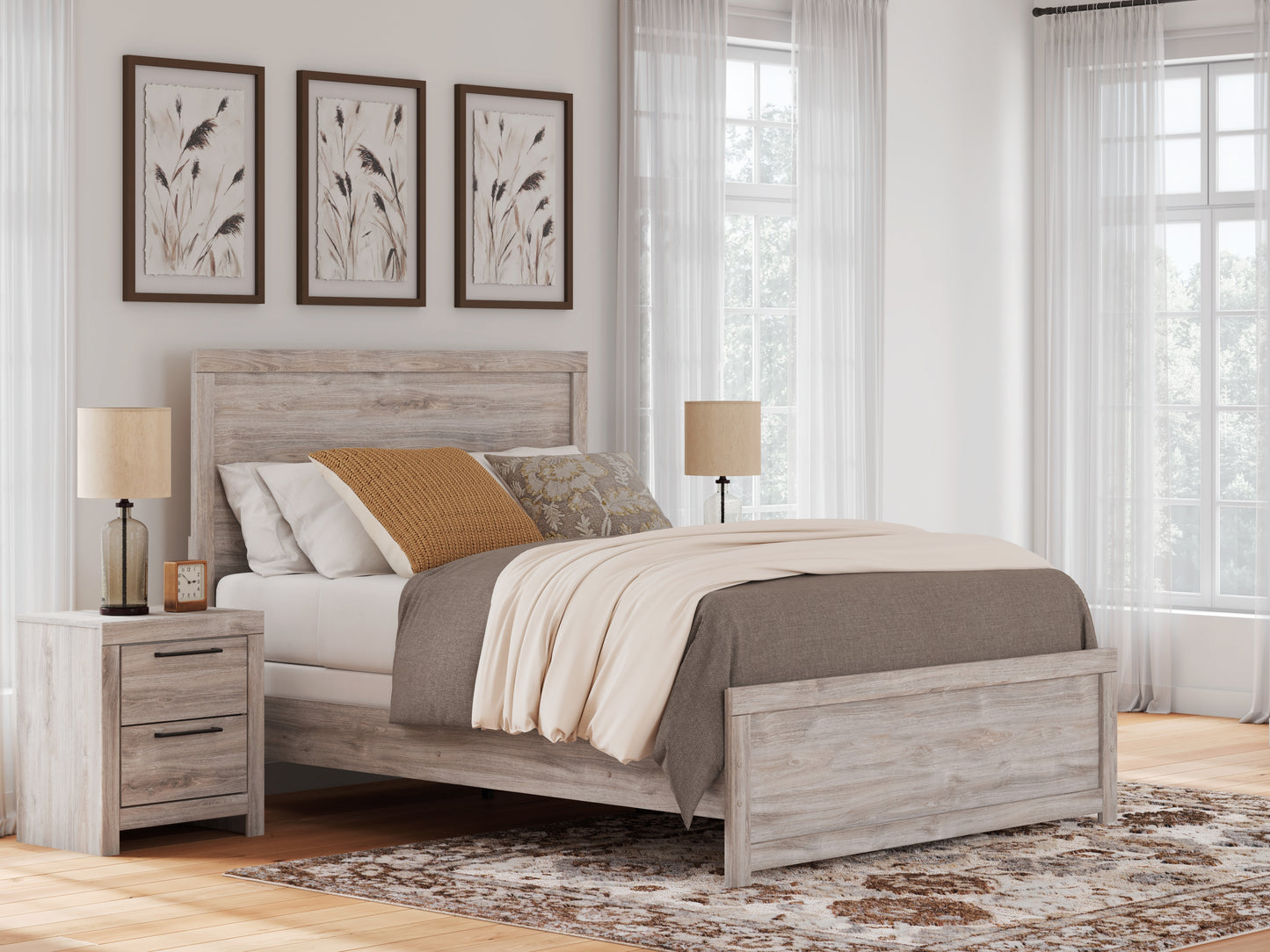 The Furniture Outlets - Ashley Furniture - Broachmyn Bedroom - Queen Panel Bed / Gray - PCB1120B2