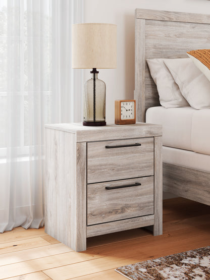 The Furniture Outlets - Ashley Furniture - Broachmyn Bedroom - Two Drawer Night Stand / Gray - PCB1120-92