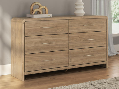 The Furniture Outlets - Ashley Furniture - Gramburg Bedroom - Six Drawer Dresser / Warm Natural Brown - PCB1121-31