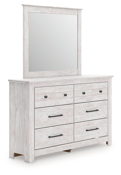 The Furniture Outlets - Ashley Furniture - Makidern Bedroom - Dresser and Mirror / Whitewash - PCB1171B1