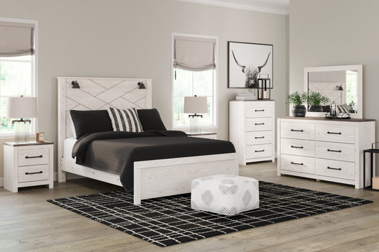 The Furniture Outlets - Ashley Furniture - Gerridan Bedroom - Queen Panel Bed / White/Gray - B1190B7