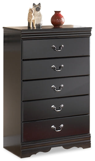 The Furniture Outlets - Ashley Furniture - Huey Vineyard Bedroom - Twin Sleigh Bed / Black - B128B5
