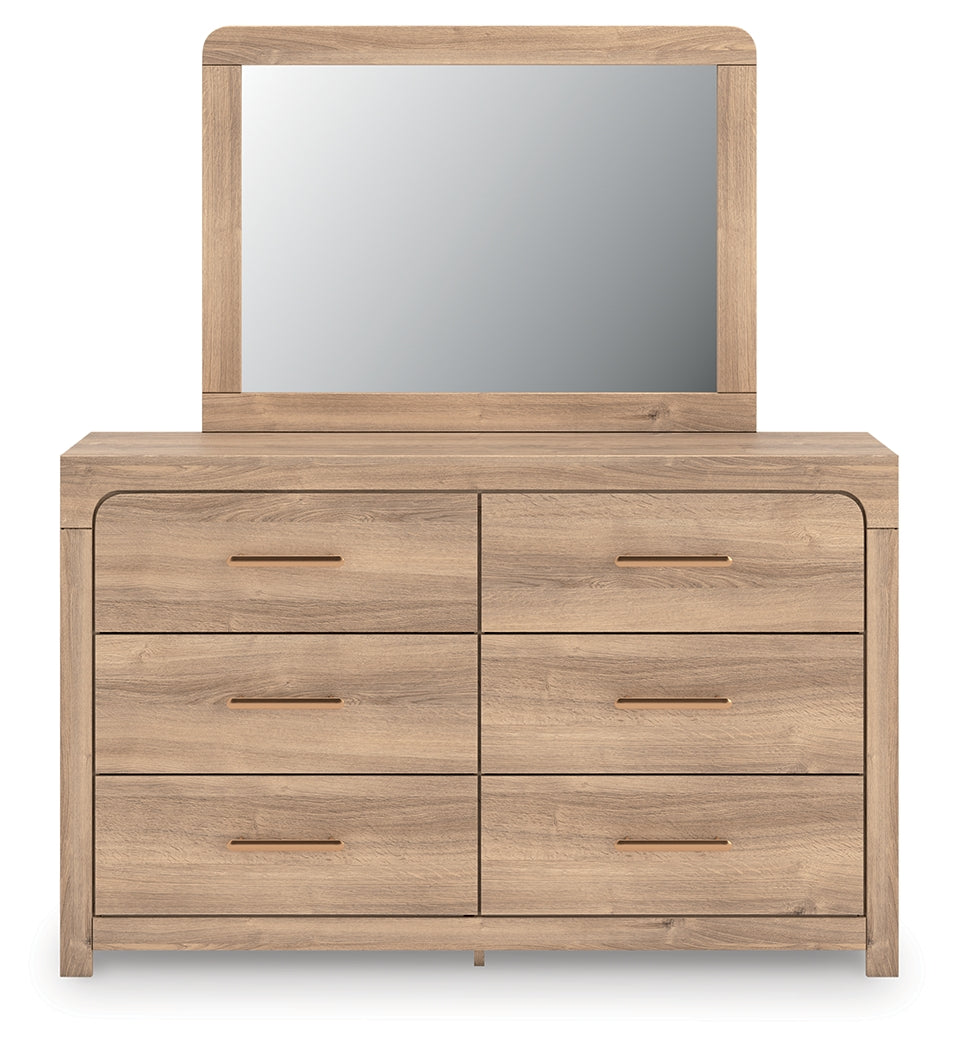 The Furniture Outlets - Ashley Furniture - Kinlanni Bedroom - Dresser and Mirror / Tan - PCB1360B1