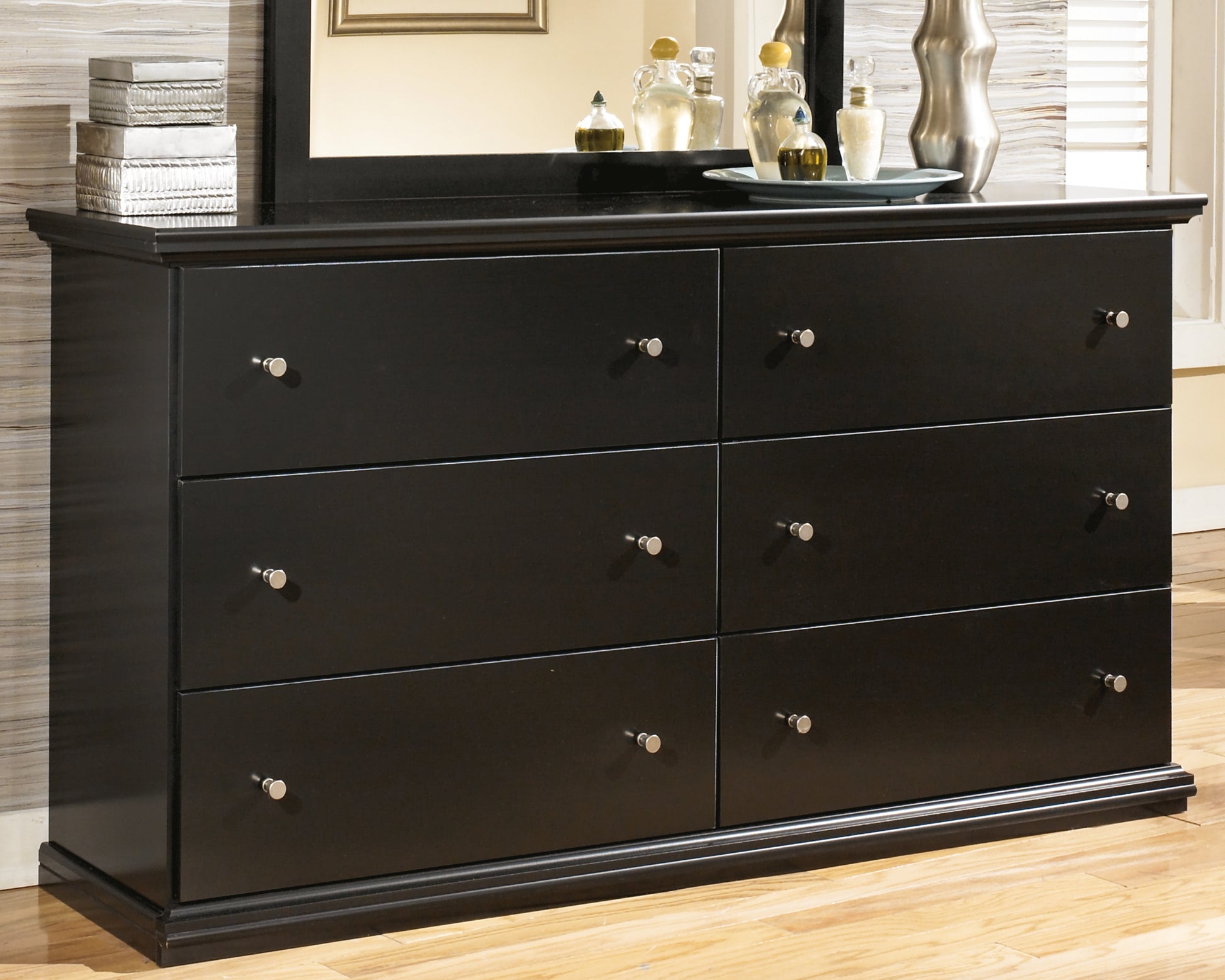 The Furniture Outlets - Ashley Furniture - Maribel Bedroom - King Panel Bed / Black - B138B57