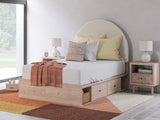 Full Upholstered Panel Bed with Storage