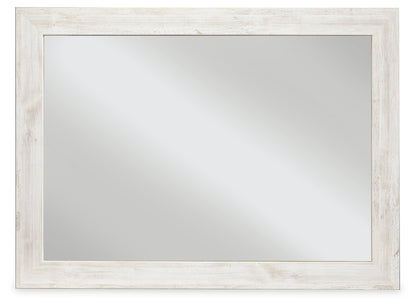 The Furniture Outlets - Ashley Furniture - Paxberry Bedroom - Bedroom Mirror / Whitewash - B181-36