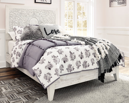 The Furniture Outlets - Ashley Furniture - Paxberry Bedroom - King Panel Bed / Whitewash - B181B10