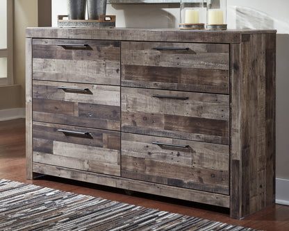The Furniture Outlets - Ashley Furniture - Derekson Bedroom - Six Drawer Dresser / Multi Gray - B200-31