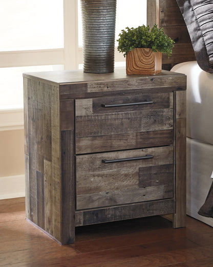 The Furniture Outlets - Ashley Furniture - Derekson Bedroom - Queen Panel Bed with 2 Side Storage / Multi Gray - B200B43