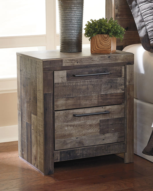 The Furniture Outlets - Ashley Furniture - Derekson Bedroom - Queen Panel Bed with 2 Side Storage / Multi Gray - B200B43
