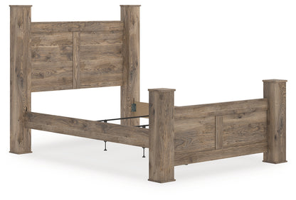 The Furniture Outlets - Ashley Furniture - Rusticott Bedroom - Queen Poster Bed / Brown - PCB2260B4