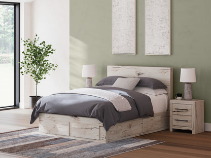 The Furniture Outlets - Ashley Furniture - Lawroy Bedroom - Queen Panel Storage Bed / Light Natural - B2310B9