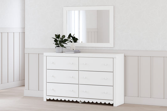 The Furniture Outlets - Ashley Furniture - Mollviney Bedroom - Full Panel Bed / White - B2540B3
