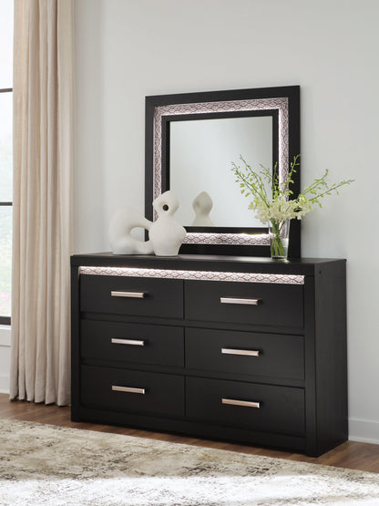 The Furniture Outlets - Ashley Furniture - Shoralli Bedroom - Dresser and Mirror / Black - B2611B1