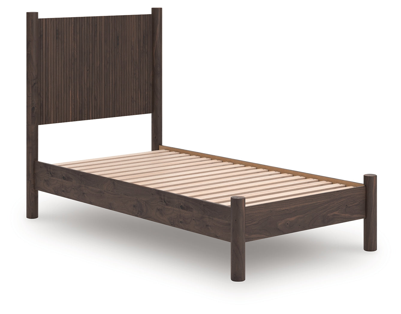 The Furniture Outlets - Ashley Furniture - Pamytta Bedroom - Twin Panel Platform Bed / Brown - PCB2614B2
