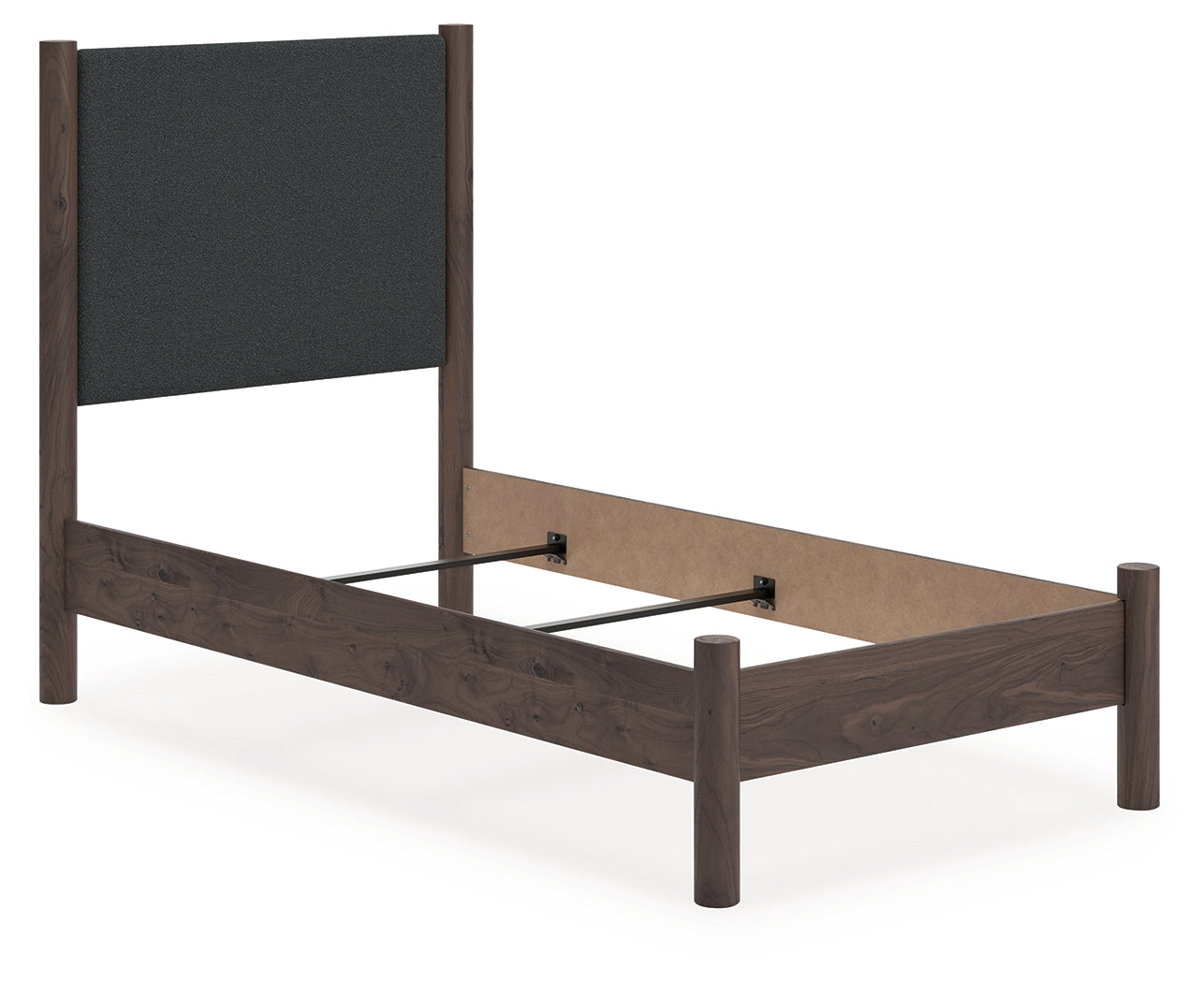 The Furniture Outlets - Ashley Furniture - Pamytta Bedroom - Twin Upholstered Panel Bed / Brown - PCB2614B20