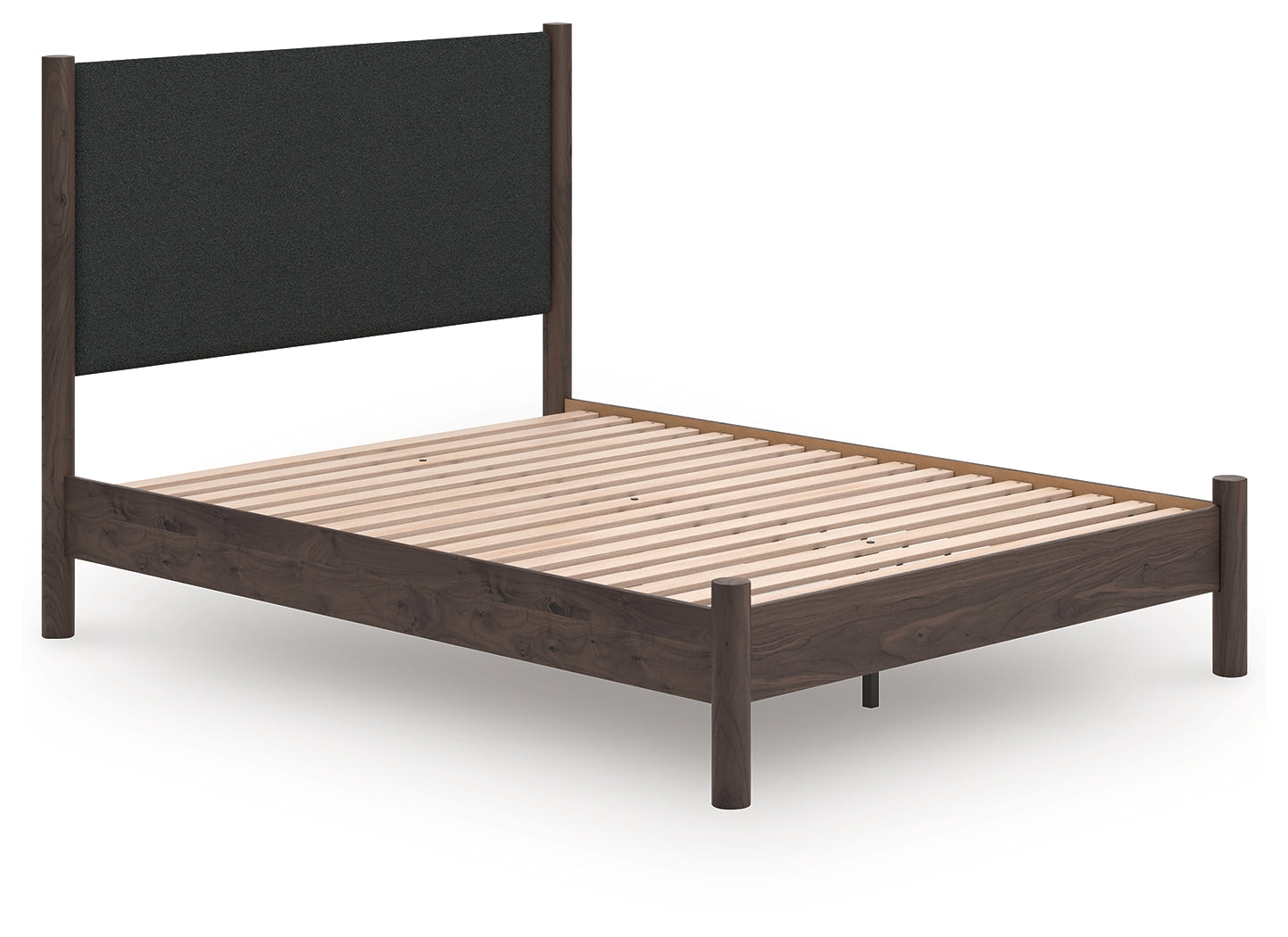 The Furniture Outlets - Ashley Furniture - Pamytta Bedroom - Queen Upholstered Panel Platform Bed / Brown - PCB2614B12