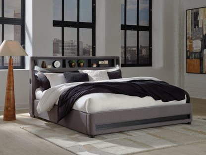 The Furniture Outlets - Ashley Furniture - Verishaw Bedroom - California King Upholstered Bed / Gray - PCB2721B22
