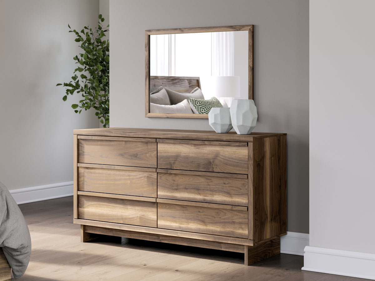 The Furniture Outlets - Ashley Furniture - Chirason Bedroom - Dresser and Mirror / Brown - PCB3367B1