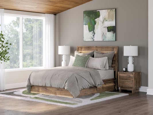The Furniture Outlets - Ashley Furniture - Chirason Bedroom - King Panel Bed with Storage / Brown - PCB3367B14
