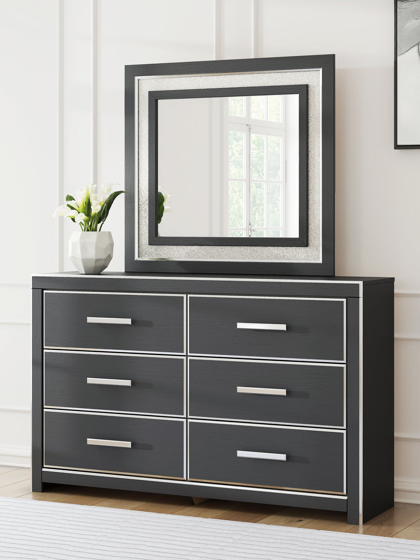 The Furniture Outlets - Ashley Furniture - Zuraleus Bedroom - Dresser and Mirror / Black - PCB3380B1