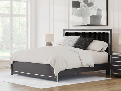 The Furniture Outlets - Ashley Furniture - Zuraleus Bedroom - King Upholstered Platform Bed / Black - PCB3380B10