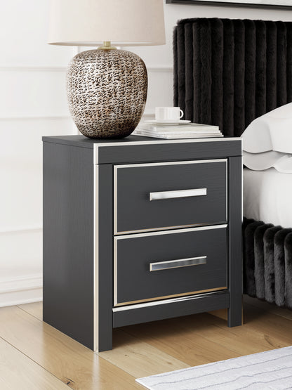 The Furniture Outlets - Ashley Furniture - Zuraleus Bedroom - Two Drawer Night Stand / Black - PCB3380-92