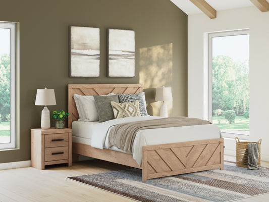 The Furniture Outlets - Ashley Furniture - Sanginlane Bedroom - Dresser and Mirror / Tan - B3787B1