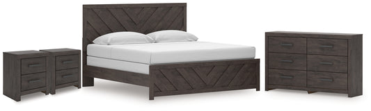 The Furniture Outlets - Ashley Furniture - Prendonea King Panel Bed, Dresser and 2 Nightstands - King Panel Bed, Dresser and 2 Nightstands - B3789B13