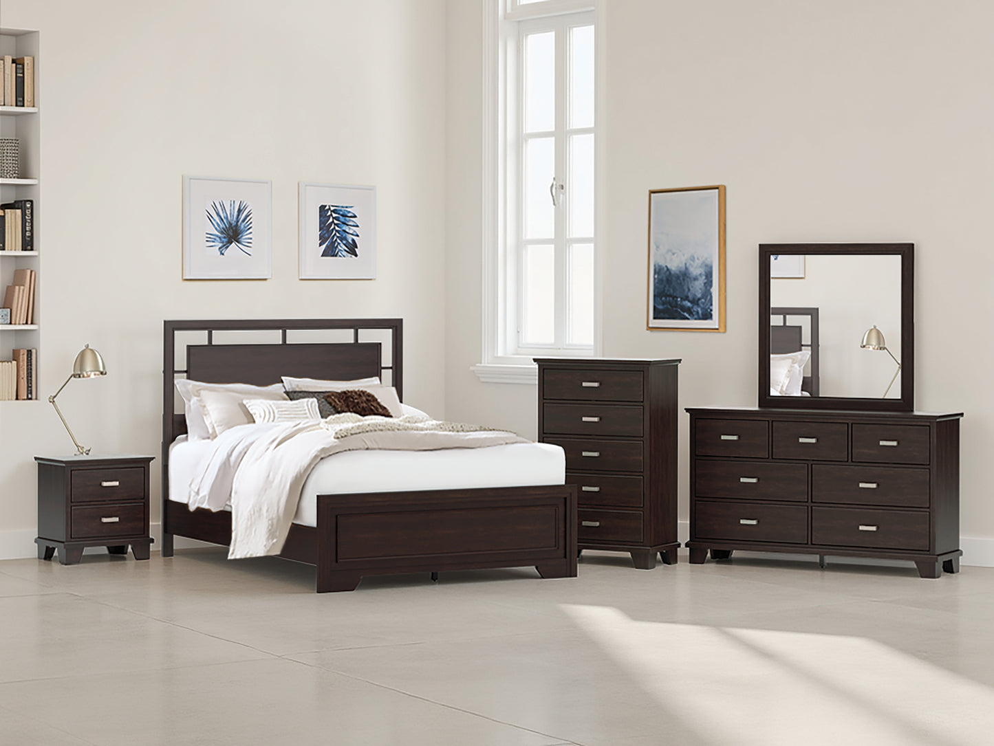 The Furniture Outlets - Ashley Furniture - Covetown Bedroom - Queen Panel Bed / Dark Brown - B441B6