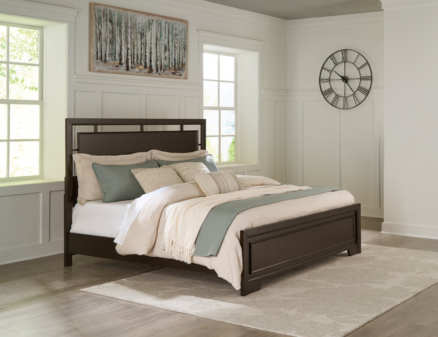 The Furniture Outlets - Ashley Furniture - Covetown Bedroom - King Panel Bed / Dark Brown - B441B8